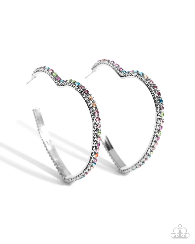 women’s emerald earrings -Halftime Hearts - Multi