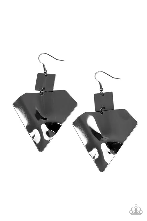 women’s classic earrings -Deceivingly Deco Black Earring