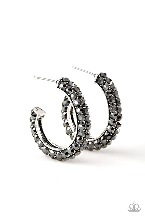 silver earrings for women -Don't Mind The STARDUST Silver Hoop Earrings