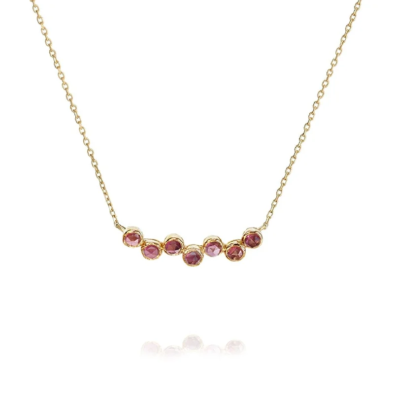 women’s butterfly necklaces -Constellation Necklace 18k Gold Pink Garnet