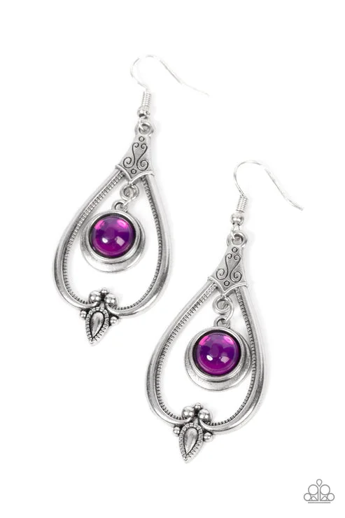 women’s ear cuffs -Ethereal Emblem Purple Earring