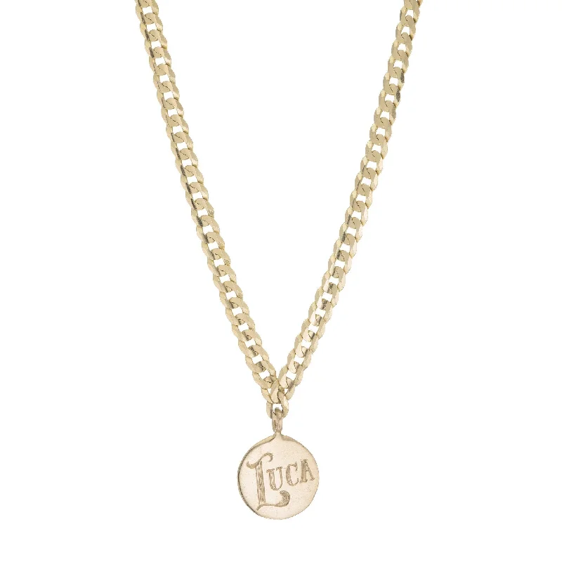 women’s classic necklaces -Medallion Signet Necklace