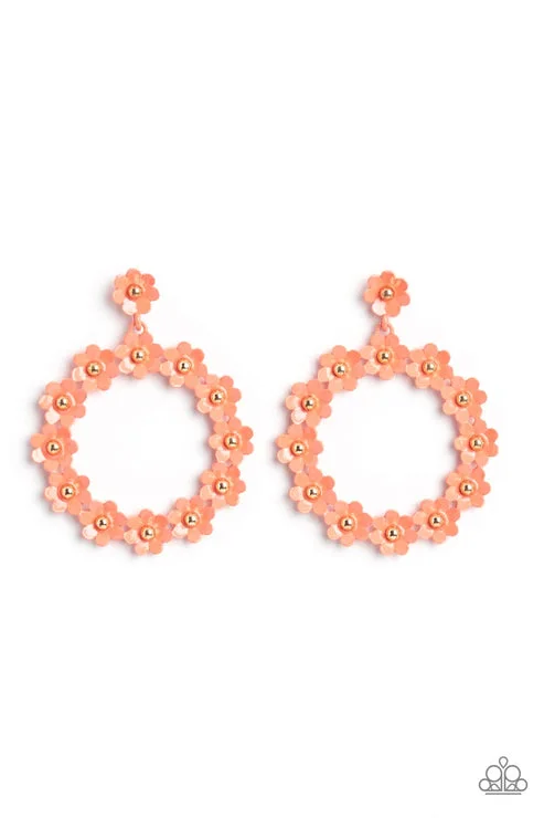 women’s minimalist earrings -Daisy Meadow Orange Post Earring