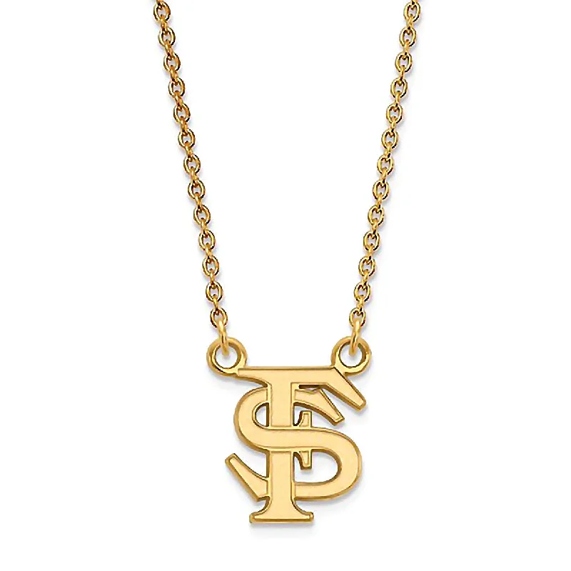 women’s gemstone necklaces -Florida State University 10K Yellow Gold Necklace Officially Licensed