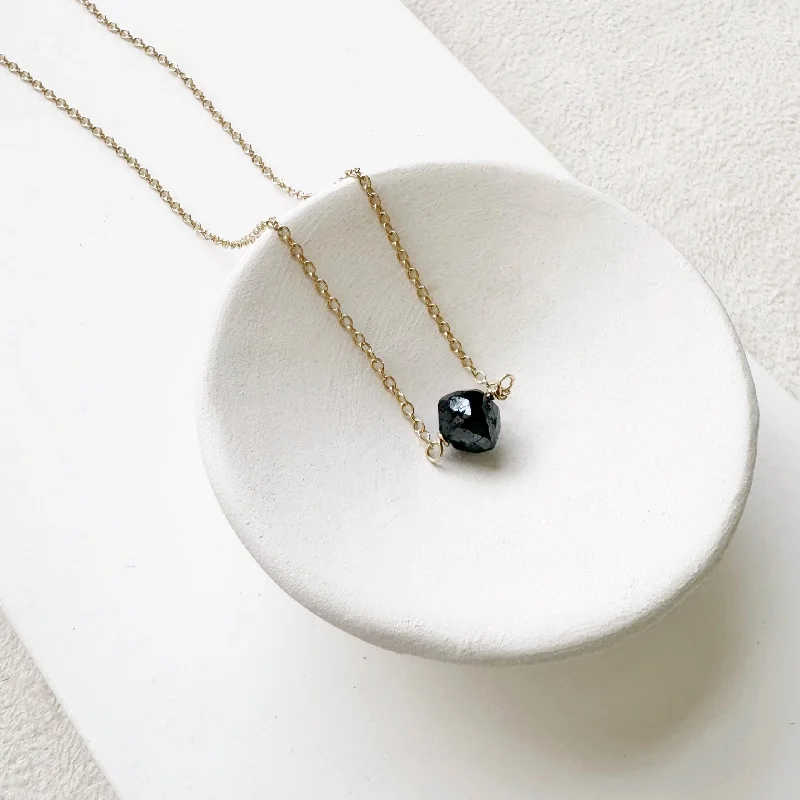 women’s adjustable necklaces -Black Diamond Necklace