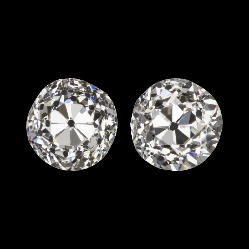 women’s adjustable rings -0.59ct OLD MINE CUT DIAMOND STUD EARRINGS G VS2-SI1 MATCHING PAIR LOOSE NATURAL