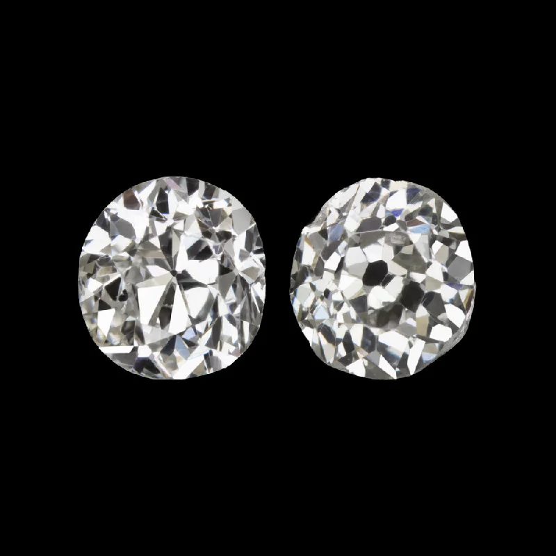 women’s contemporary rings -0.46ct OLD MINE CUT DIAMOND STUD EARRINGS G-H SI1-SI2 PAIR ANTIQUE PAIR ESTATE