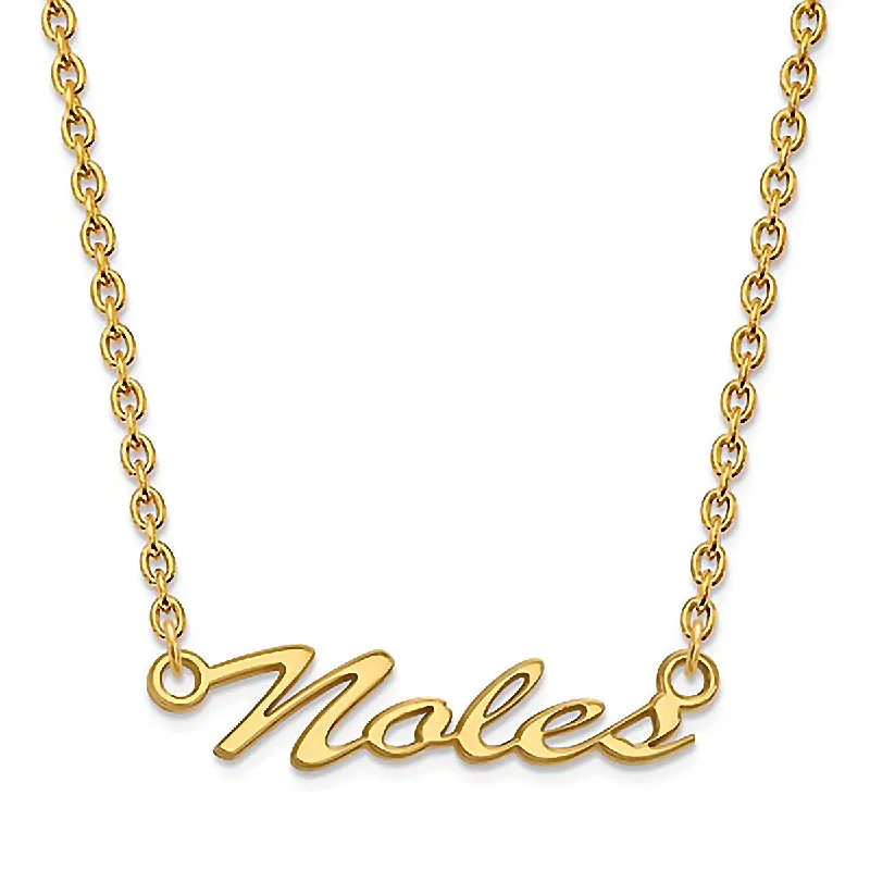 women’s multi-layer necklaces -Florida State University Gold Plated Silver Noles Necklace Officially Licensed