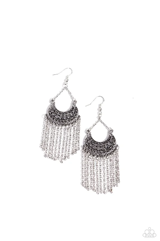 women’s bridal earrings -Greco Goddess - Silver