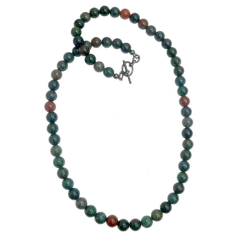 women’s thick chain necklaces -Bloodstone Necklace Spirit Enraptured Beads