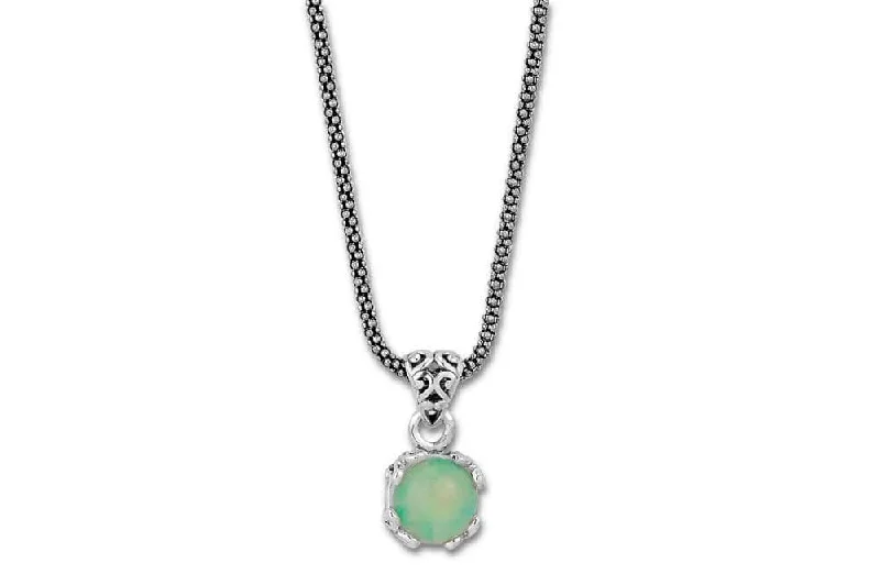 women’s birthstone pendant necklaces -Glow Necklace- Opal