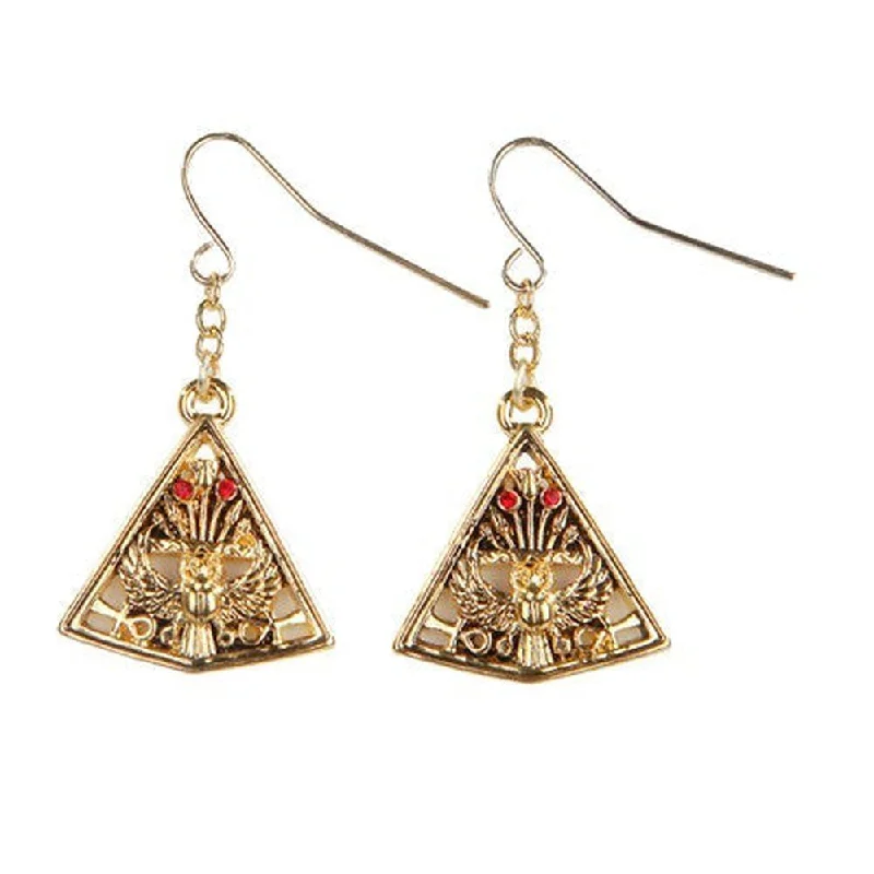 women’s earrings -Pyramid Scarab Earrings