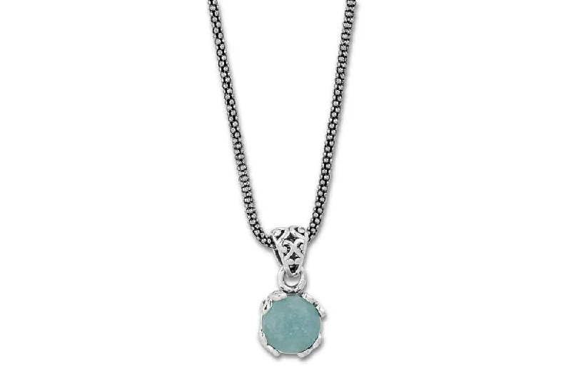 women’s necklace sets -Glow Necklace- Aquamarine