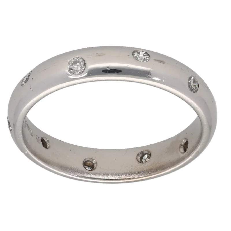 women’s engagement rings with colored stones -18ct White Gold 0.30ct Diamond Eternity Ring Size N