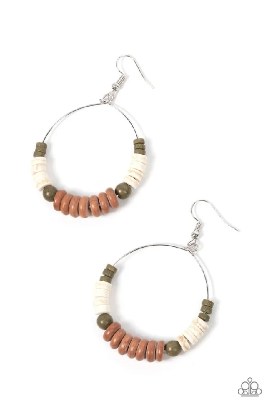 women’s pearl earrings -Earthy Esteem Brown Earring