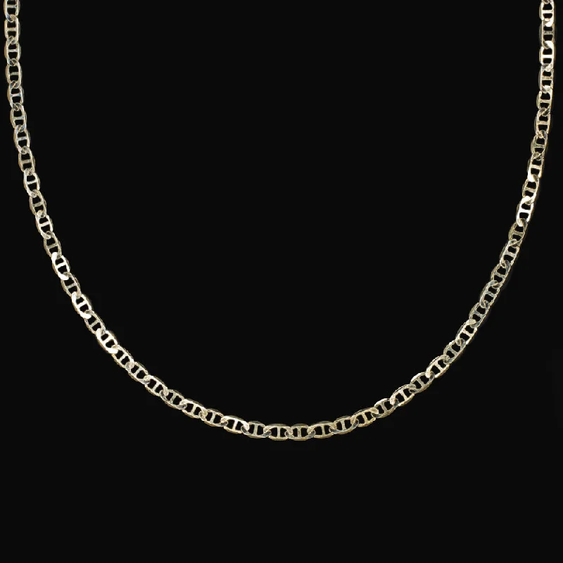 women’s geometric rings -MARINER LINK CHAIN NECKLACE SOLID 14K YELLOW GOLD 18 INCH 2.6mm EVERYDAY SIMPLE