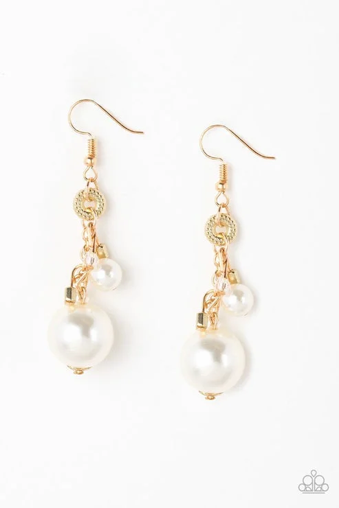 women’s drop earrings -Timelessly Traditional  Gold Earrings