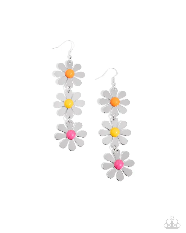 women’s crystal stud earrings -Daisy Dame - Yellow