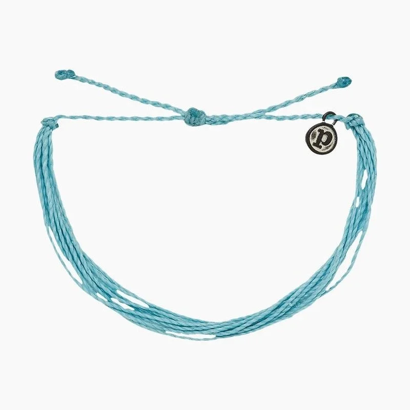 elegant bracelets for women -PuraVida Bright Solid Original Bracelet, Crystal Blue