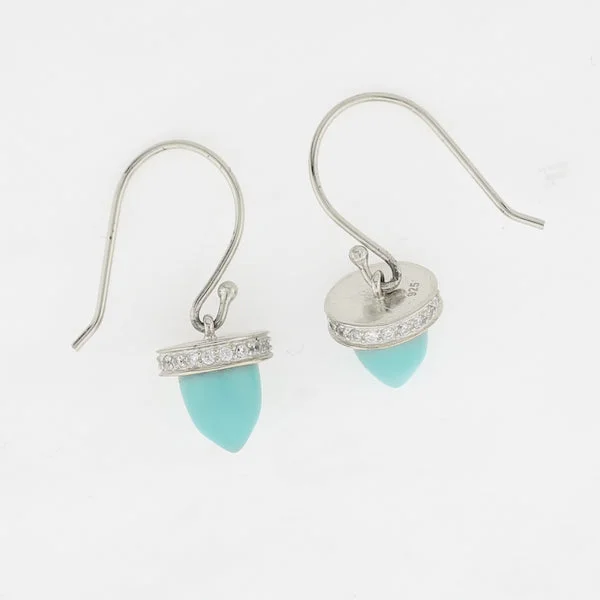 women’s classic earrings -Baby Turquoise Horn Earrings