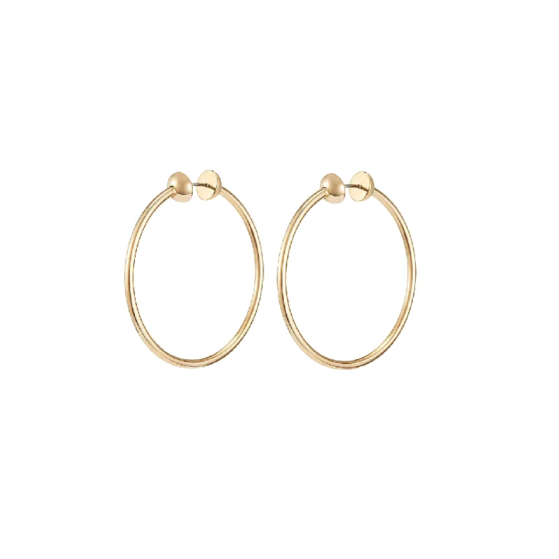 women’s luxury earrings -Small Icon Hoops - Gold