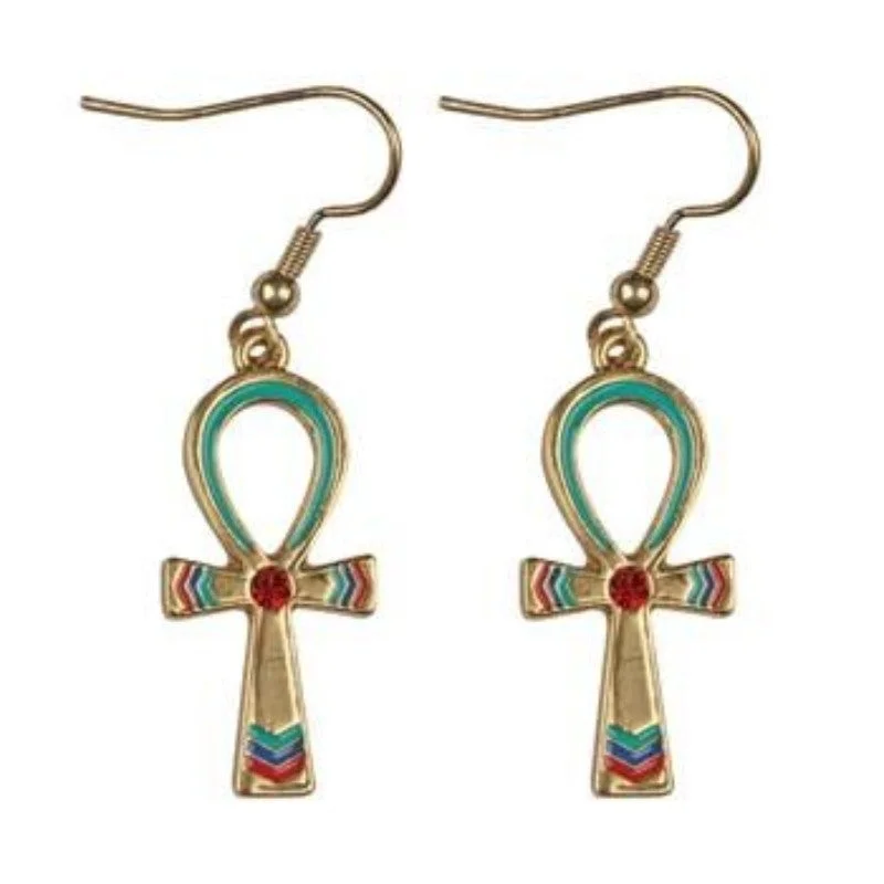 women’s chandelier earrings -Ankh Earrings