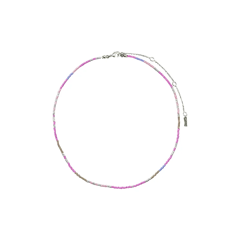 women’s thick necklaces -ALISON necklace purple, silver-plated