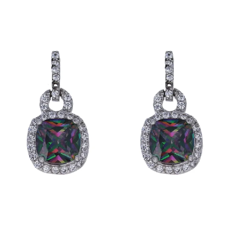 women’s luxury earrings -Cushion Cut Mystic Earrings