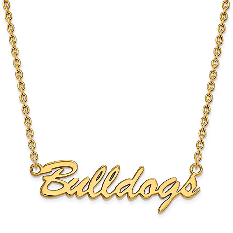 women’s unique necklaces -University of Georgia Gold Plated Silver Bulldogs Necklace Officially Licensed