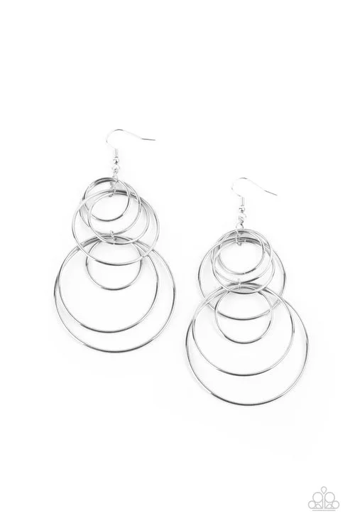 women’s sapphire drop earrings -I Feel Dizzy Silver Earring