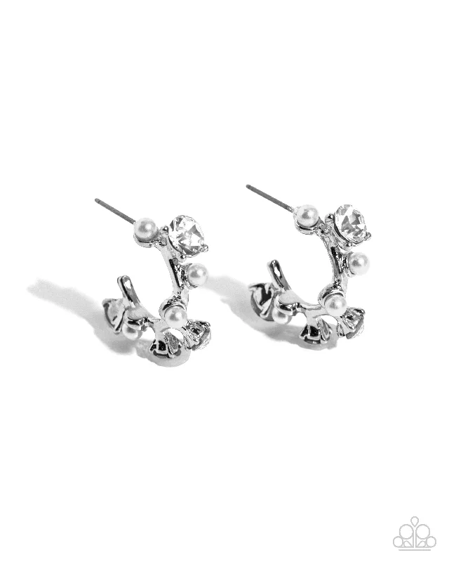 women’s sapphire drop earrings -Dazzling Daydream - White