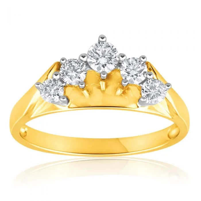 women’s dazzling diamond engagement rings -18ct Yellow Gold Ring 0.45 Carat Diamond Ring