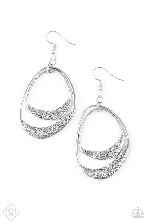 women’s opal drop earrings -Follow The Beaten Path Silver Earring