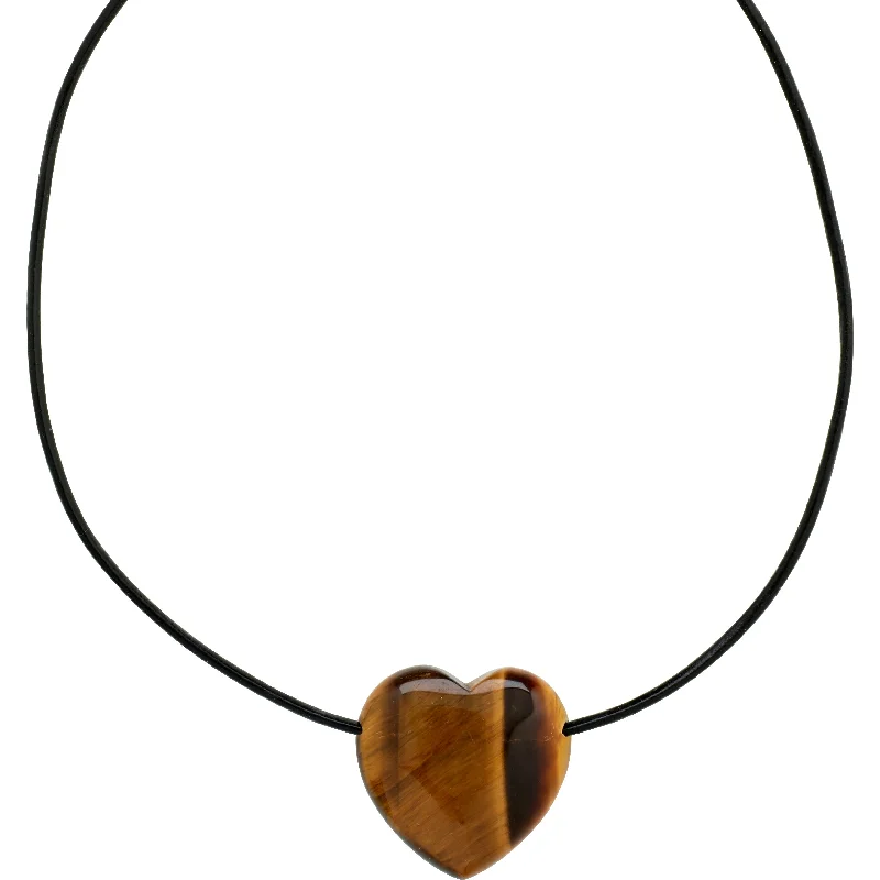 women’s charm necklaces -STAY tiger eye necklace silver-plated