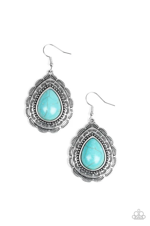 women’s boho earrings -Mountain Mover Blue Earring