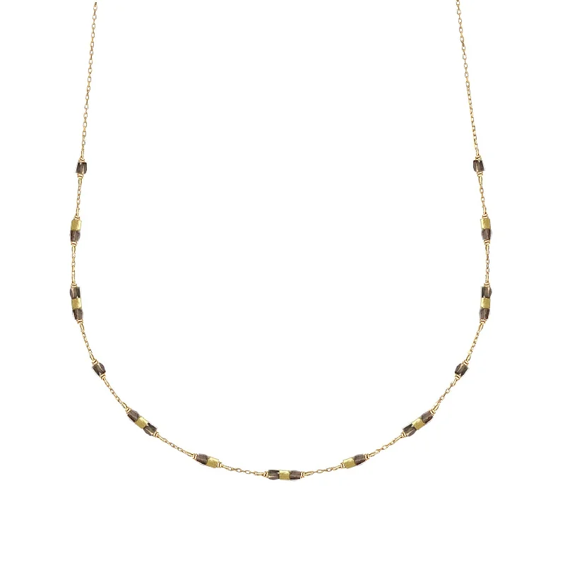 gold necklaces for women -Satellite Choker Necklace 18 Gemstones Diamond - 18k Gold - Limited Edition