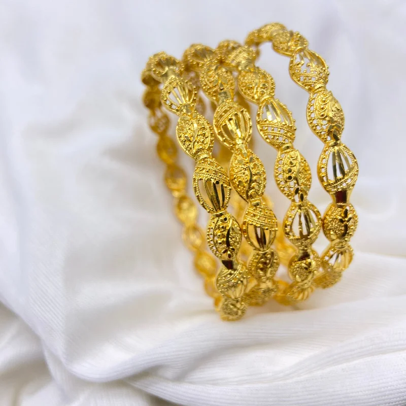 women’s gold bracelets -Darshan Gold Bangles 4 pcs.