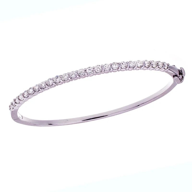 boho-style bracelets for women -Diamond Bangle - BAA11-1.5W