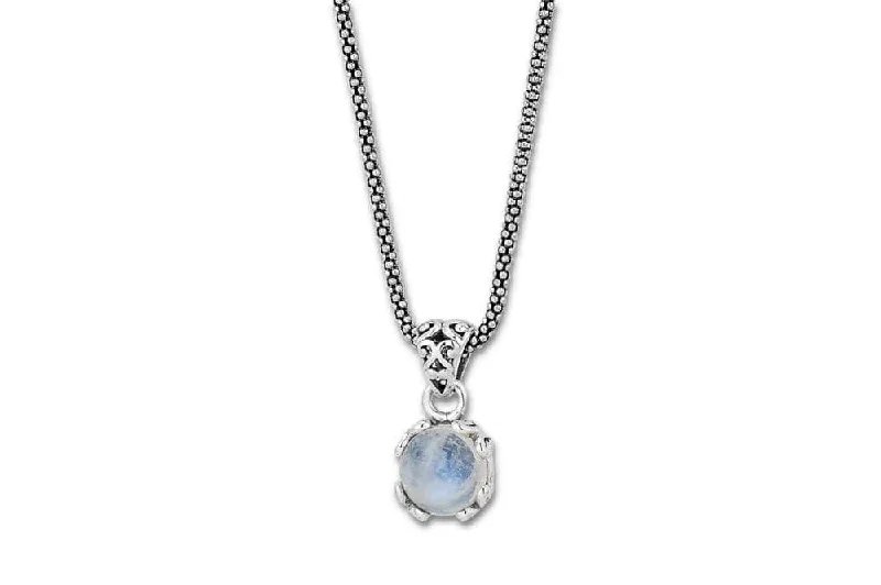 women’s luxury diamond necklaces -Glow Necklace- Rainbow Moonstone