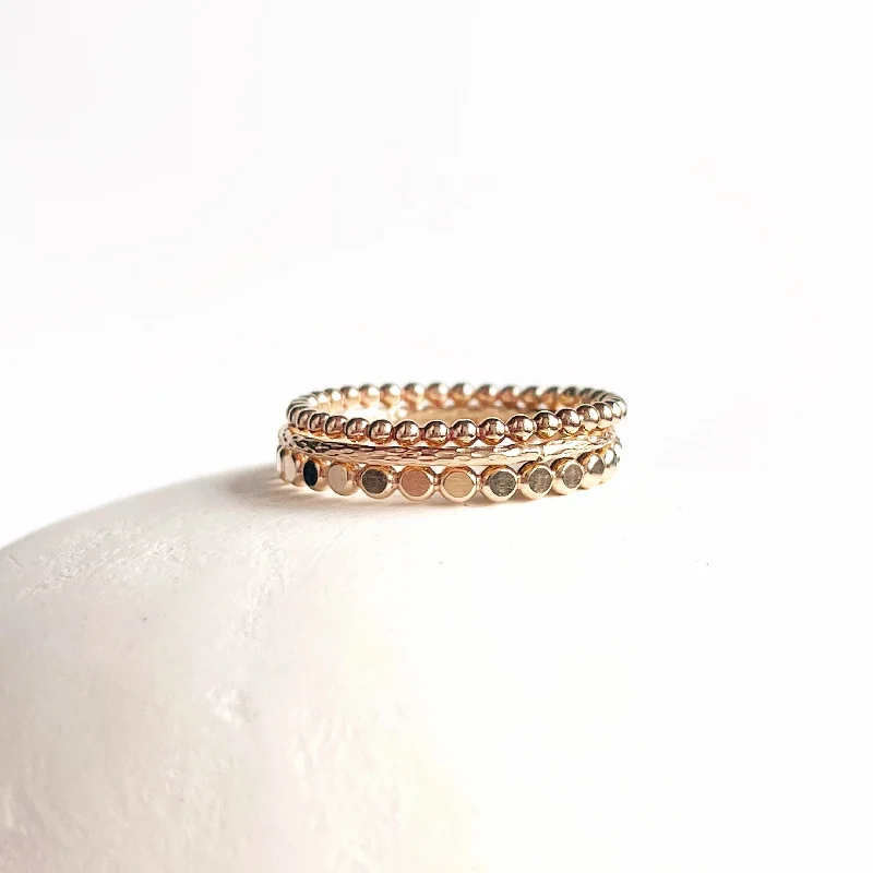 women’s infinity necklaces -Bee Ring Stack