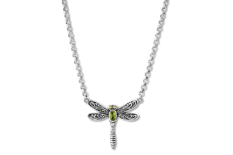 women’s vintage-style necklaces -Klabat Necklace- Peridot