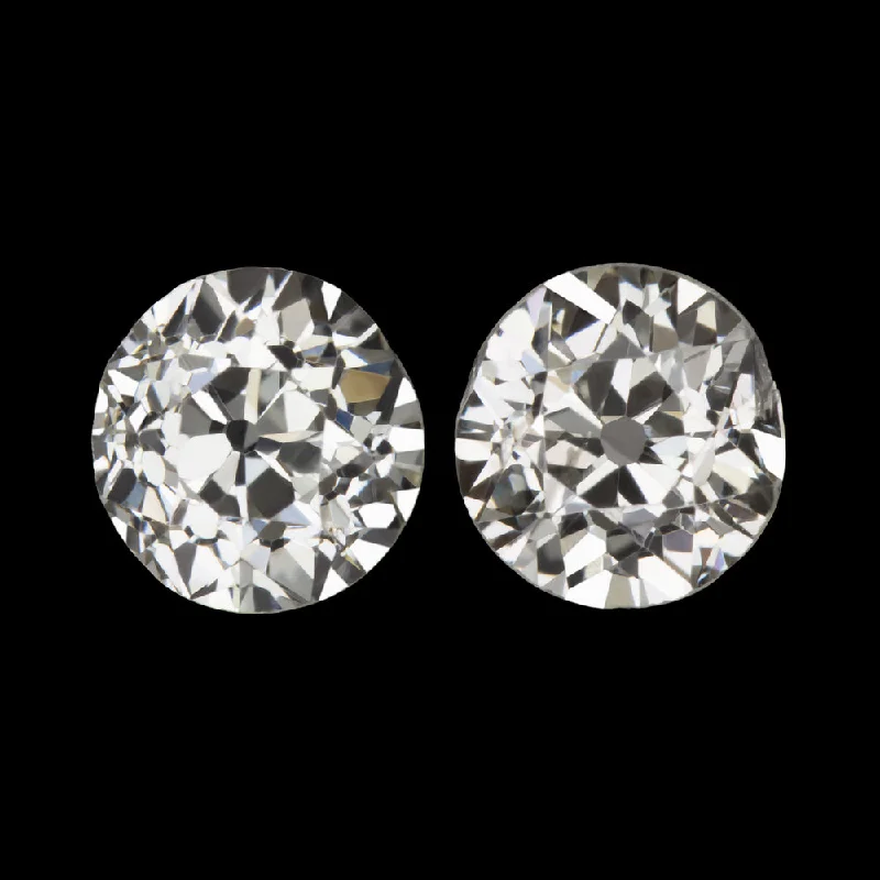 women’s birthstone rings -0.62ct VINTAGE DIAMOND STUD EARRINGS K VS1-SI1 OLD EUROPEAN CUT PAIR LOOSE 2/3ct