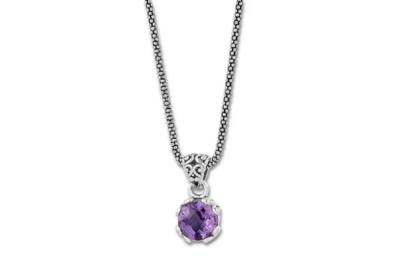 women’s rose gold necklaces -Glow Necklace- Amethyst