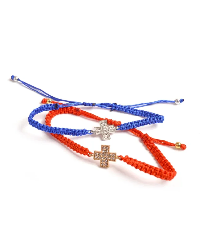 pearl bracelets for women -Little Cross Bracelet