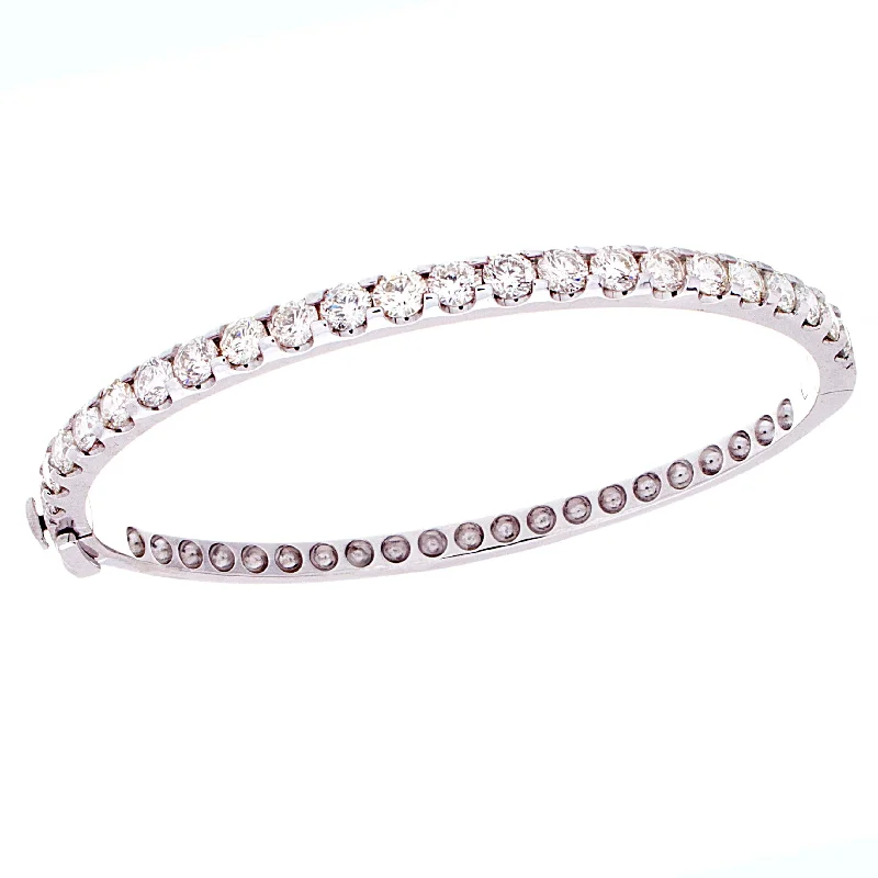 trendy charm bracelets for women -Diamond Bangle - BAA11-3CTW