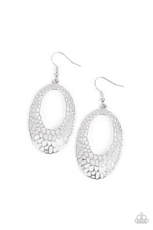 women’s moonstone earrings -The HOLE Nine Yards Silver Earring