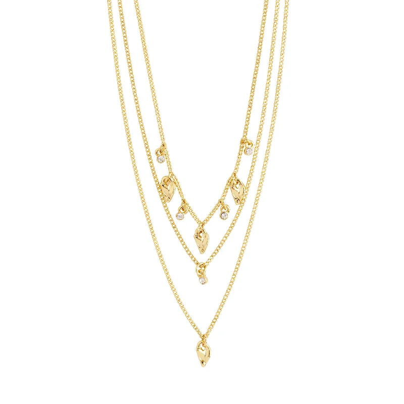 women’s statement pendant necklaces -JULES necklace gold-plated