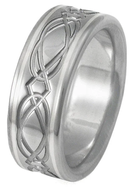 women’s silver solitaire engagement rings -Titanium Irish Celtic Wedding Rings ck22