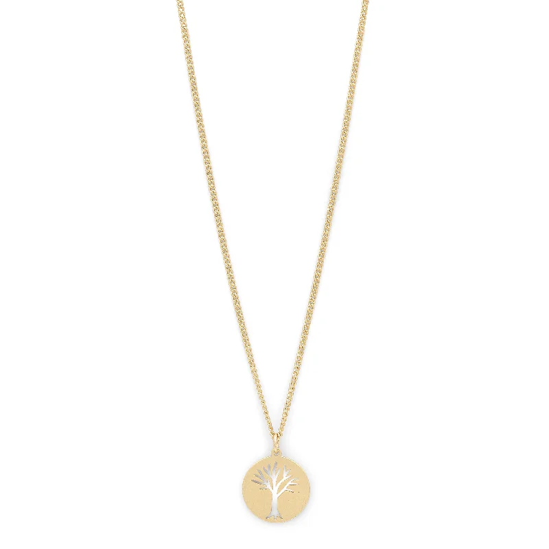 women’s crystal necklaces -ELIN coin pendant necklace gold-plated