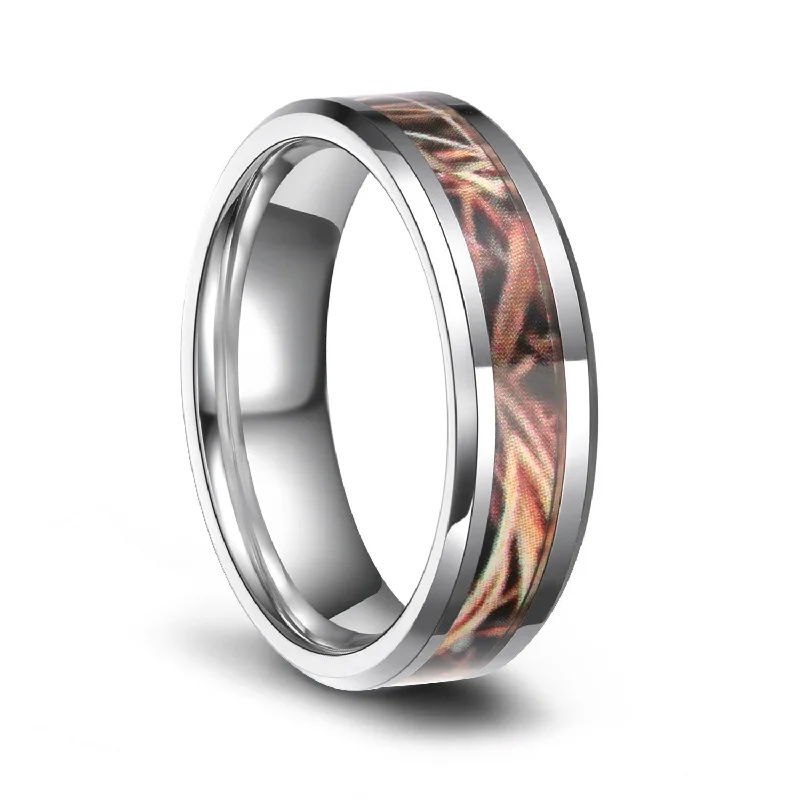 women’s diamond wedding rings -Realtree Camo Wedding Rings Hunting Tungsten Carbide Rings